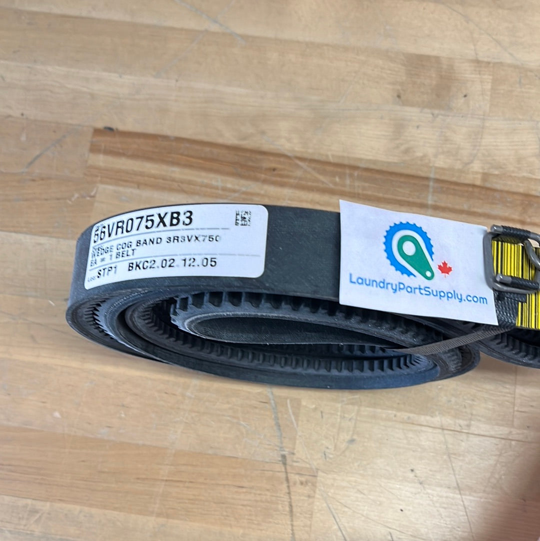 Milnor Drive Belt for Model 30022T6X.  Belt# 56VR075XB3